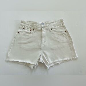 Denizen by Levi's White Jean Shorts High-Rise Size 8 W29